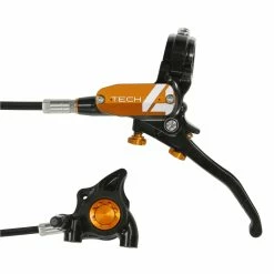 HOPE Tech 4 X2 Flatmount Hydraulic Disc Brake - Left-Hand/Rear (No Rotor) -Braking Sales Shop 04cb8563 t4x2fblbo