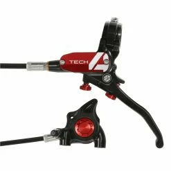 HOPE Tech 4 X2 Flatmount Hydraulic Disc Brake - Left-Hand/Rear (No Rotor) -Braking Sales Shop 4e814a1e t4x2fblbr