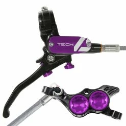 HOPE Tech 4 E4 Hydraulic Disc Brake - Braided Hose - Right-Hand/Front (No Rotor) -Braking Sales Shop 6d91cdeb t4e4pubr