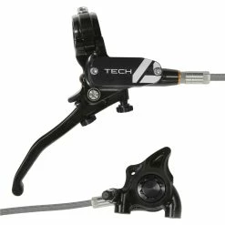 HOPE Tech 4 X2 Flatmount Hydraulic Disc Brake - Braided Hose - Right-Hand/Front (No Rotor)