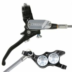 HOPE Tech 4 E4 Hydraulic Disc Brake - Braided Hose - Right-Hand/Front (No Rotor) -Braking Sales Shop 8f366083 t4e4sbr