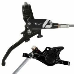 HOPE Tech 4 X2 Hydraulic Disc Brake - Braided Hose - Right-Hand/Front (No Rotor)