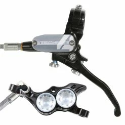 HOPE Tech 4 E4 Hydraulic Disc Brake - Braided Hose - Left-Hand/Rear (No Rotor) -Braking Sales Shop 9b7844ea t4e4sbl