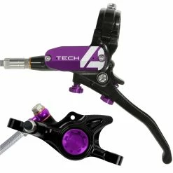 HOPE Tech 4 X2 Hydraulic Disc Brake - Braided Hose - Left-Hand/Rear (No Rotor) -Braking Sales Shop 9dcac4dd t4x2publ