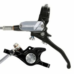 HOPE Tech 4 X2 Hydraulic Disc Brake - Braided Hose - Left-Hand/Rear (No Rotor) -Braking Sales Shop a05ded50 t4x2sbl