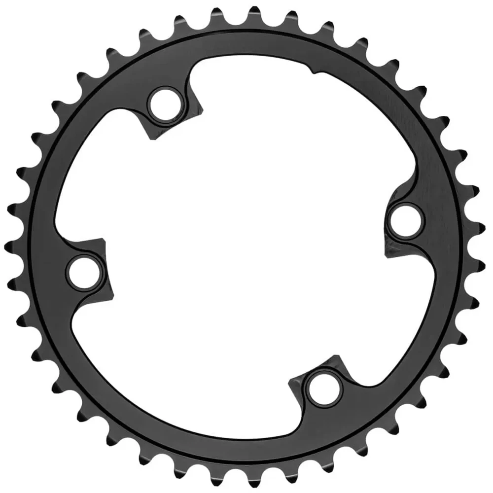 AbsoluteBLACK Round 110BCD 4-Bolt 2X Asymmetric Chainring - Shimano 9100/8000 6 AbsoluteBLACK Round 110BCD 4-Bolt 2X Asymmetric Chainring - Shimano 9100/8000 - Image 4