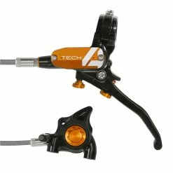 HOPE Tech 4 X2 Flatmount Hydraulic Disc Brake - Braided Hose - Left-Hand/Rear (No Rotor) -Braking Sales Shop c85f1b54 t4x2fbblbo