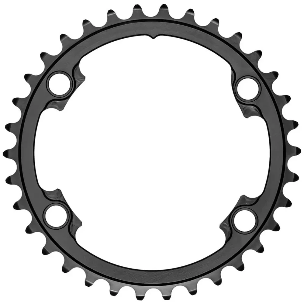AbsoluteBLACK Round 110BCD 4-Bolt 2X Asymmetric Chainring - Shimano 9100/8000 5 AbsoluteBLACK Round 110BCD 4-Bolt 2X Asymmetric Chainring - Shimano 9100/8000 - Image 3