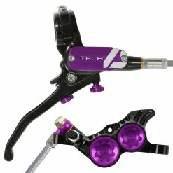 HOPE Tech 4 V4 Hydraulic Disc Brake - Braided Hose - Right-Hand/Front (No Rotor) -Braking Sales Shop d183d6c5 t4v4pubr