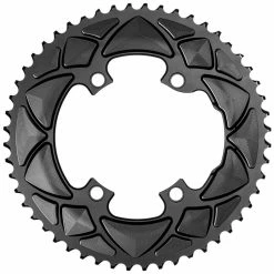 AbsoluteBLACK Round 110BCD 4-Bolt 2X Asymmetric Chainring - Shimano 9100/8000