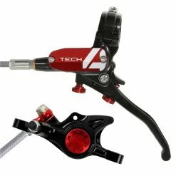 HOPE Tech 4 X2 Hydraulic Disc Brake - Braided Hose - Left-Hand/Rear (No Rotor) -Braking Sales Shop ef598988 t4x2rbl