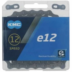 KMC E12 Black Tech 12 Speed E-Bike Chain (130 Links)